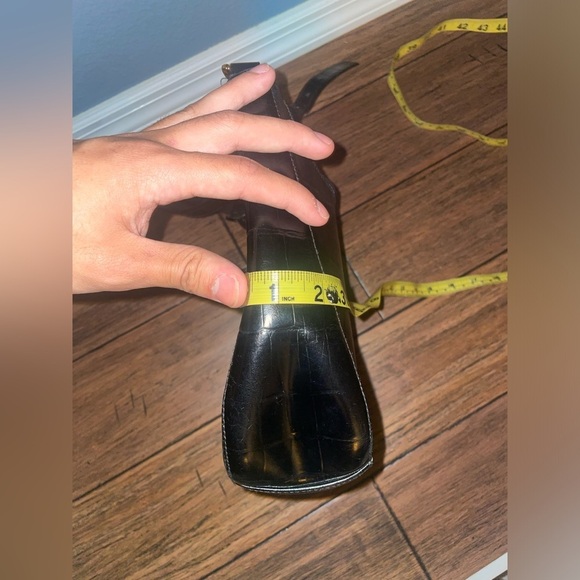 Vintage shoulder bag croc embossed leather we bag handbag purse - Picture 11 of 14